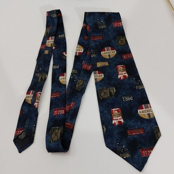 Vintage Other - Vintage Structure Nebraska Motor Oil Silk Men's Necktie
